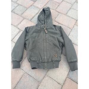 Berne Coat Quilted Lined Jacket Canvas Green M Youth XS (2-4) Farm Cabin Camping